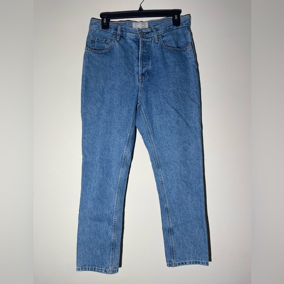 Everlane 90s Cheeky Jeans Sz 26 Ankle Vintage Mid Blue High Rise 100% Cotton - Picture 5 of 16